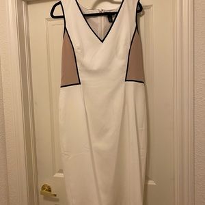 White House Black Market color block sheath dress